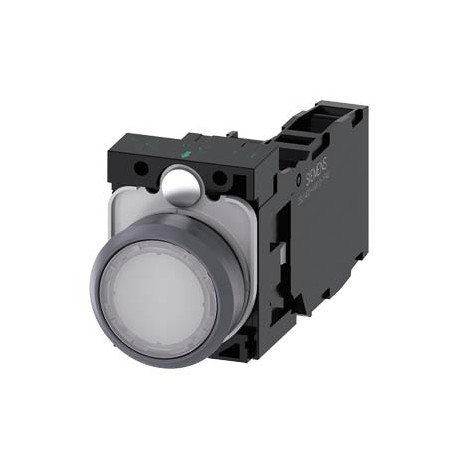 3SU1133-0AB60-1FA0 - 3SU1133-0AB60-1FA0 SIEMENS Illuminated pushbutton, 22 mm, round, plastic with metal front ring, white, pushb..