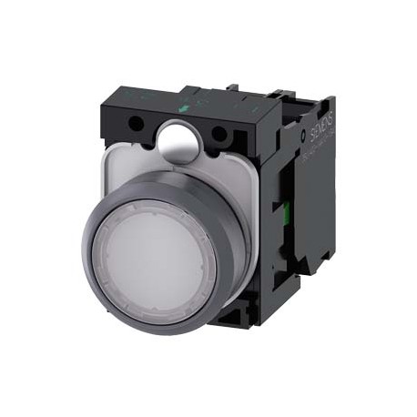 3SU1136-0AB60-1BA0 - 3SU1136-0AB60-1BA0 SIEMENS Illuminated pushbutton, 22 mm, round, plastic with metal front ring, white, pushb..
