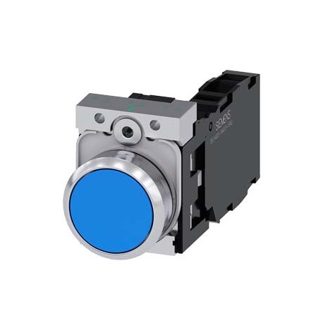 3SU1150-0AB50-1FA0 - 3SU1150-0AB50-1FA0 SIEMENS Pushbutton, 22 mm, round, metal, shiny, blue, pushbutton, flat, momentary contact..