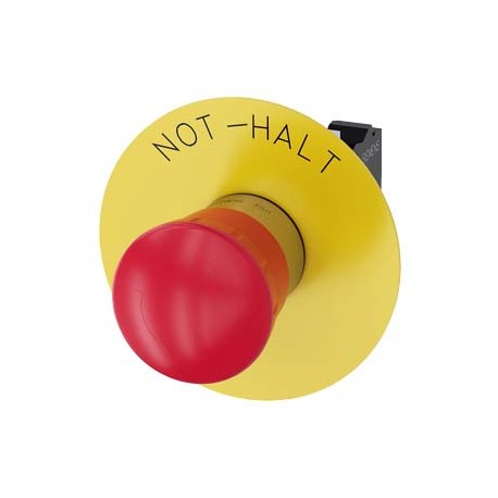 3SU1150-1HB20-3PH0 - 3SU1150-1HB20-3PH0 SIEMENS EMERGENCY STOP mushroom-type actuator, 22 mm, round, metal, shiny, red, 40 mm, po..