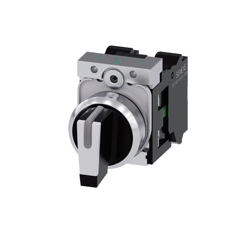 3SU1150-2BL60-3NA0 - 3SU1150-2BL60-3NA0 SIEMENS Selector switch, illuminable, 22 mm, round, metal, shiny, white, selector switch,..