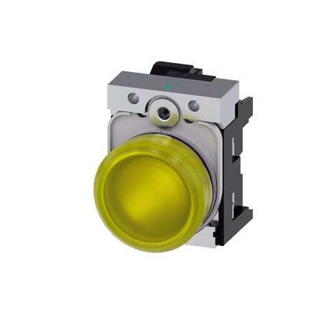 3SU1152-6AA30-3AA0 - 3SU1152-6AA30-3AA0 SIEMENS Indicator lights, 22 mm, round, metal, shiny, yellow, lens, smooth, with holder, ..