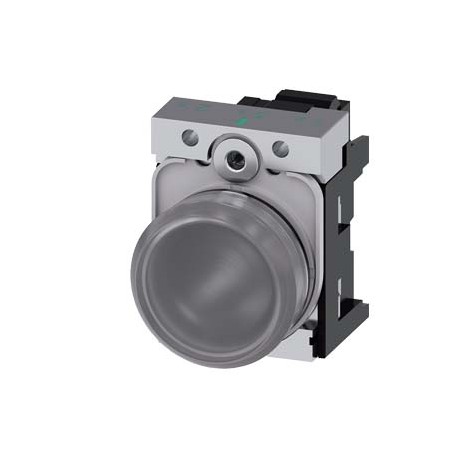 3SU1152-6AA70-3AA0 - 3SU1152-6AA70-3AA0 SIEMENS Indicator lights, 22 mm, round, metal, shiny, clear, lens, smooth, with holder, L..