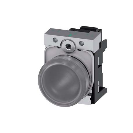 3SU1153-6AA70-3AA0 - 3SU1153-6AA70-3AA0 SIEMENS Indicator lights, 22 mm, round, metal, shiny, clear, lens, smooth, with holder, L..