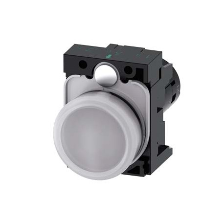 3SU1201-6AF60-1AA0 - 3SU1201-6AF60-1AA0 SIEMENS Indicator lights, compact, 22 mm, round, plastic, white, lens, smooth, with holde..