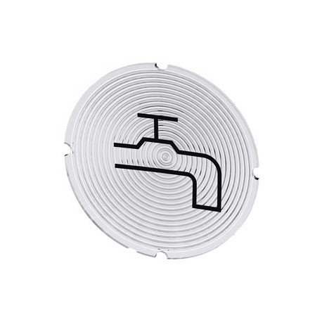 3SU1900-0AB71-0RC0 - 3SU1900-0AB71-0RC0 SIEMENS Inscription plate for illuminated pushbutton, round, milky with black font, with ..