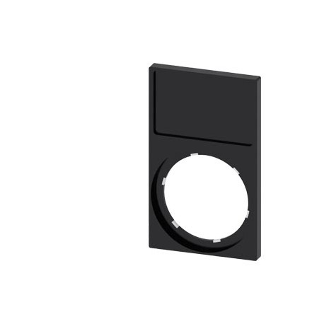 3SU1900-0AP10-0AA0 - 3SU1900-0AP10-0AA0 SIEMENS Label holder, 22mm, frame rectangular at the bottom, black, for labeling plate 17..