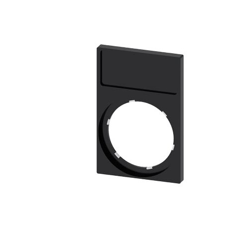 3SU1900-0AN10-0AA0 - 3SU1900-0AN10-0AA0 SIEMENS Label holder, 22mm, frame rectangular at the bottom, black, for labeling plate 12..