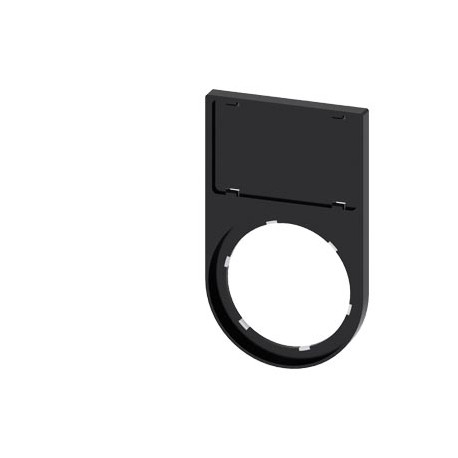 3SU1900-0AS10-0AA0 - 3SU1900-0AS10-0AA0 SIEMENS Label holder, 22mm, flat, Frame rounded off at the bottom black, for labeling pla..
