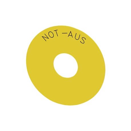3SU1900-0BC31-0AS0 - 3SU1900-0BC31-0AS0 SIEMENS Backing plate round for EMERGENCY STOP mushroom pushbutton, yellow, self-adhesive..