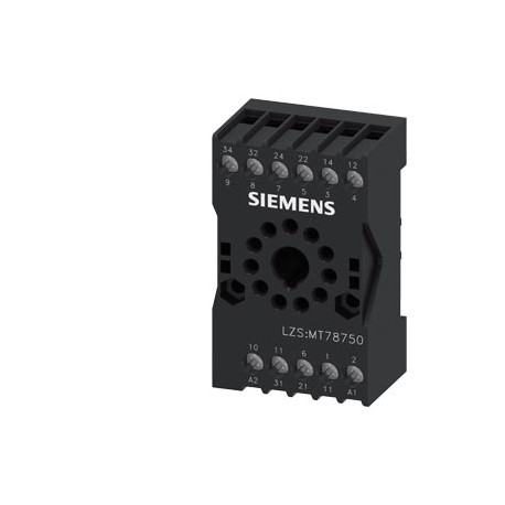 LZS:MT78750 - LZS:MT78750 SIEMENS Plug-in socket for fastening to standard mounting rail 11-pole round Overall width 38 mm