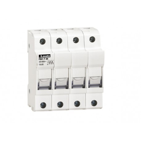 FB01F3N - FB01F3N LOVATO FUSE HOLDER UL RECOGNIZED AND CSA CERTIFIED, FOR 10X38MM FUSES. 32A RATED CURRENT AT 690VAC, ..