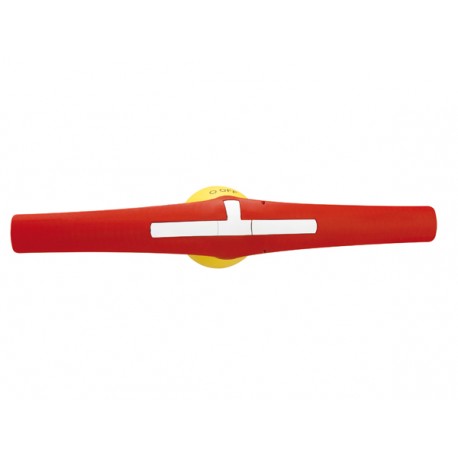 GEX68N - GEX68N LOVATO DOOR COUPLING LEVER HANDLE, PADLOCKABLE. RED/YELLOW ROTATING TYPE WITH SCREW FIXING ON DOOR, 3..