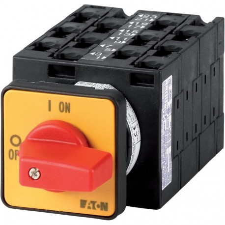 T3-6-13/E-RT - T3-6-13/E-RT 004225 Y7-4225 EATON ELECTRIC On-Off switch, 6 pole, 32 A, Emergency-Stop function, 90 °, flush..
