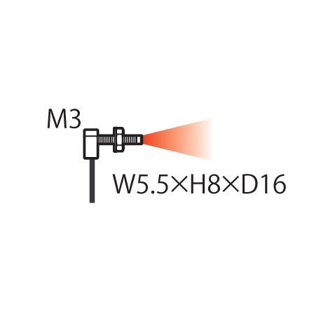 UFDR33EG - UFDR33EG FD-R33EG PANASONIC Fiber, Reflective type, lens mountable, M3, beam diam. 0.125 mm, 0.5m, IP40