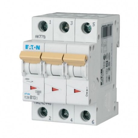 PLSM-C13/3-MW - PLSM-C13/3-MW 242472 Y7-242472 EATON ELECTRIC Over current switch, 13A, 3p, type C characteristic