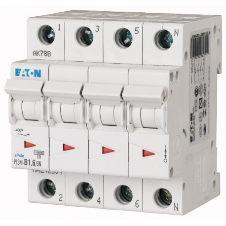 PLSM-C1,6/3N-MW - PLSM-C1,6/3N-MW 242530 EATON ELECTRIC Over current switch, 1, 6 A, 3pole+N, type C characteristic