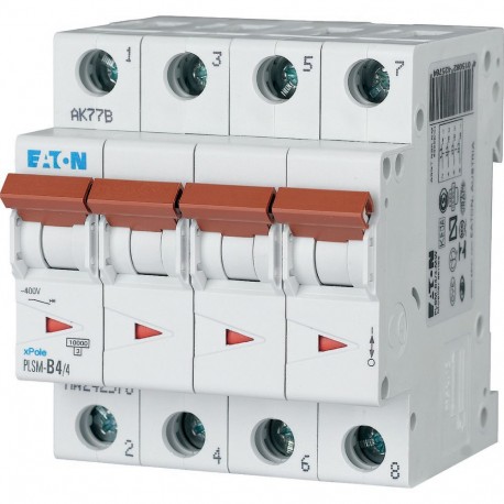 PLSM-B4/4-MW - PLSM-B4/4-MW 242578 EATON ELECTRIC Over current switch, 4A, 4 p, type B characteristic