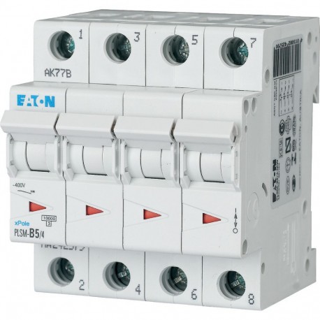 PLSM-B5/4-MW - PLSM-B5/4-MW 242579 EATON ELECTRIC Over current switch, 5A, 4 p, type B characteristic