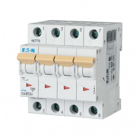 PLSM-B13/4-MW - PLSM-B13/4-MW 242584 Y7-242584 EATON ELECTRIC Over current switch, 13A, 4p, type B characteristic