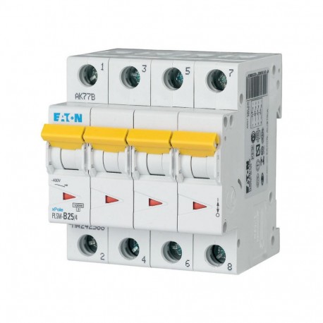 PLSM-B25/4-MW - PLSM-B25/4-MW 242588 Y7-242588 EATON ELECTRIC Over current switch, 25A, 4p, type B characteristic