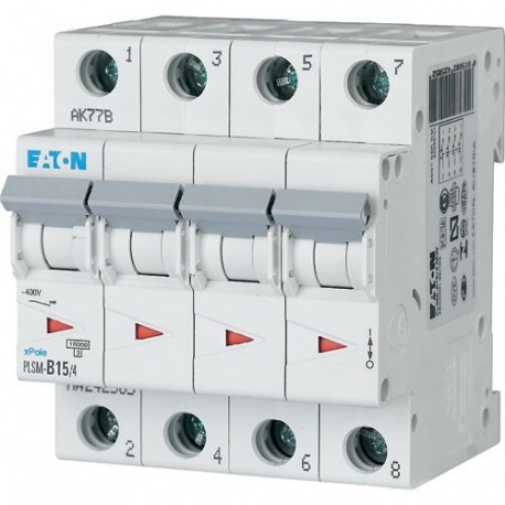 PLSM-C15/4-MW - PLSM-C15/4-MW 242611 EATON ELECTRIC Over current switch, 15A, 4 p, type C characteristic