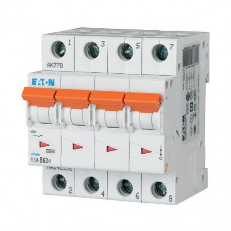 PLSM-C63/4-MW - PLSM-C63/4-MW 242618 Y7-242618 EATON ELECTRIC Over current switch, 63A, 4p, type C characteristic