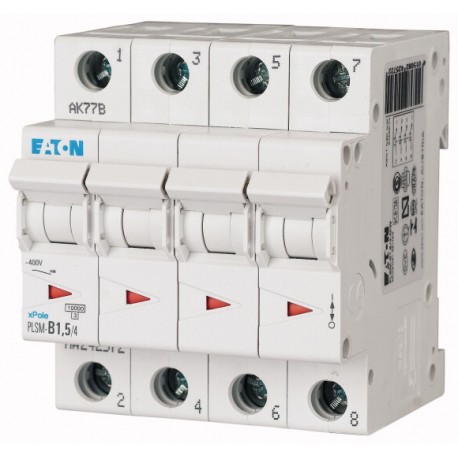 PLSM-D1,5/4-MW - PLSM-D1,5/4-MW 242621 EATON ELECTRIC Over current switch, 1, 5 A, 4 p, type D characteristic