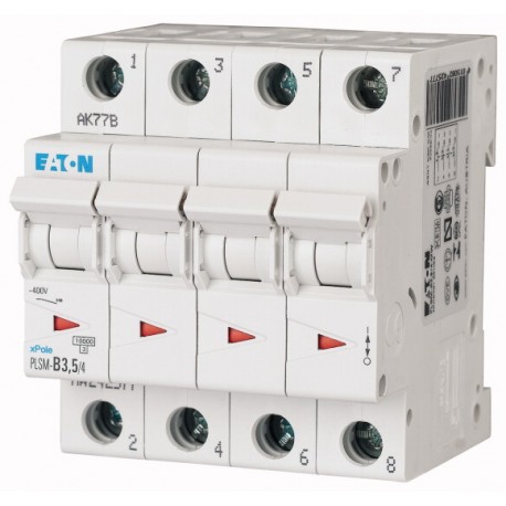PLSM-D3,5/4-MW - PLSM-D3,5/4-MW 242626 EATON ELECTRIC Over current switch, 3, 5 A, 4 p, type D characteristic