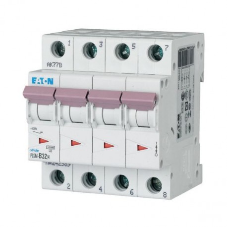 PLSM-D32/4-MW - PLSM-D32/4-MW 242638 Y7-242638 EATON ELECTRIC Over current switch, 32A, 4p, type D characteristic