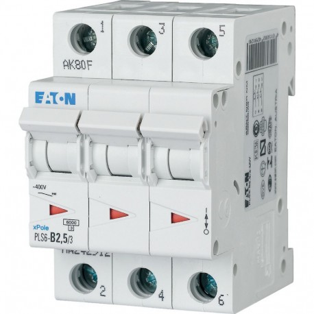 PLS6-B2,5/3-MW - PLS6-B2,5/3-MW 242912 EATON ELECTRIC Over current switch, 2, 5 A, 3 p, type B characteristic