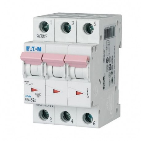 PLS6-D2/3-MW - PLS6-D2/3-MW 242960 EATON ELECTRIC Over current switch, 2A, 3 p, type D characteristic