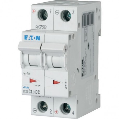 PLS6-C1/2-DC-MW - PLS6-C1/2-DC-MW 243128 Y7-243128 EATON ELECTRIC Over current switch, 1A, 2p, type C characteristic, DC
