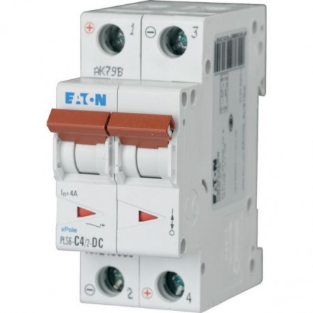 PLS6-C4/2-DC-MW - PLS6-C4/2-DC-MW 243131 Y7-243131 EATON ELECTRIC Over current switch, 4A, 2p, type C characteristic, DC
