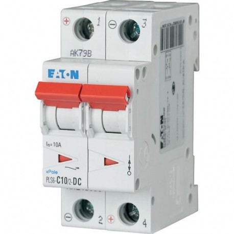 PLS6-C10/2-DC-MW - PLS6-C10/2-DC-MW 243133 Y7-243133 EATON ELECTRIC Over current switch, 10A, 2p, type C characteristic, DC