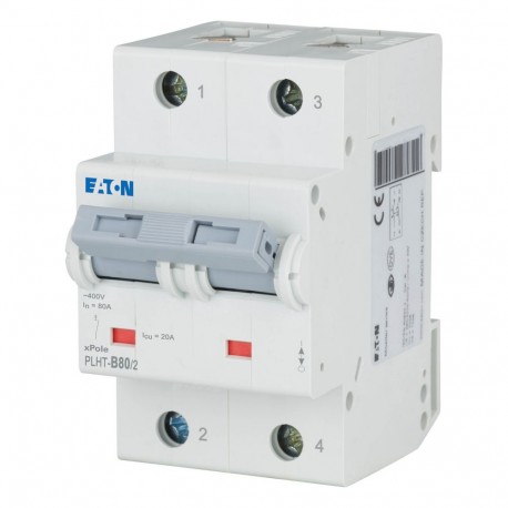 PLHT-B80/2 - PLHT-B80/2 248004 EATON ELECTRIC Over current switch, 80A, 2p, B-Char, AC