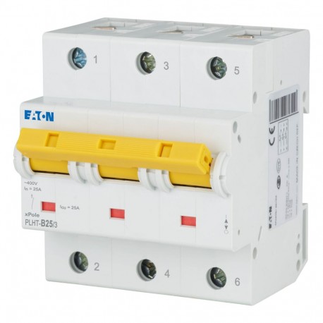 PLHT-B25/3 - PLHT-B25/3 248025 EATON ELECTRIC Over current switch, 25A, 3p, B-Char, AC