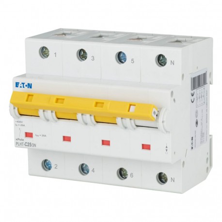 PLHT-C25/3N - PLHT-C25/3N 248060 Y7-248060 EATON ELECTRIC Over current switch, 25A, 3Np, C-Char, AC