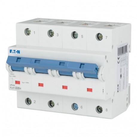PLHT-D20/4 - PLHT-D20/4 248094 EATON ELECTRIC Over current switch, 20A, 4p, D-Char, AC