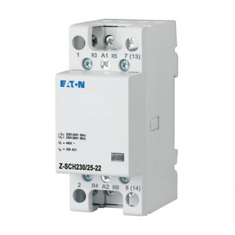 Z-SCH230/25-22 - Z-SCH230/25-22 248849 Y7-248849 EATON ELECTRIC Installation contactor, 230VAC/50Hz, 2N/O+2N/C, 25A, 2HP