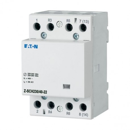 Z-SCH230/40-22 - Z-SCH230/40-22 248853 Y7-248853 EATON ELECTRIC Installation contactor, 230VAC/50Hz, 2N/O+2N/C, 40A, 3HP