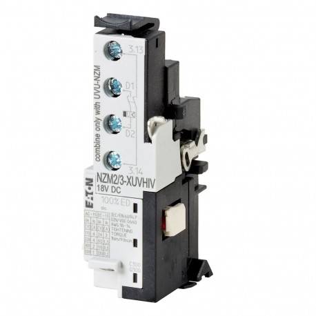 NZM2/3-XUVHIV - NZM2/3-XUVHIV 259684 Y7-259684 EATON ELECTRIC Undervoltage release, +2early N/O, for delay unit