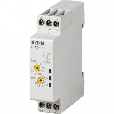 ETR2-12 - ETR2-12 262686 Y7-262686 EATON ELECTRIC Timing relay, 0.05s-100h, 24-240VAC 50/60Hz, 24-48VDC, 1W, off-delay..