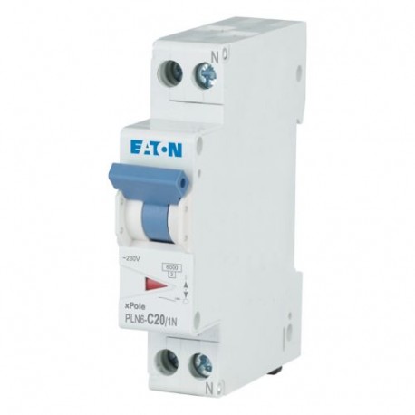 PLN6-C20/1N-MW - PLN6-C20/1N-MW 263175 EATON ELECTRIC Over current switch, 20A, 1Np, C-Char, AC