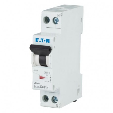 PLN6-C40/1N-MW - PLN6-C40/1N-MW 263178 EATON ELECTRIC Over current switch, 40A, 1Np, C-Char, AC