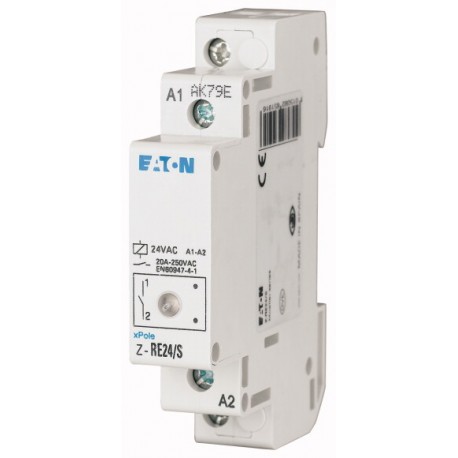 Z-RE12/3S1O - Z-RE12/3S1O 265237 EATON ELECTRIC Installation relay, 12VAC/50Hz, 3N/O+1N/C, 20A, 2HP