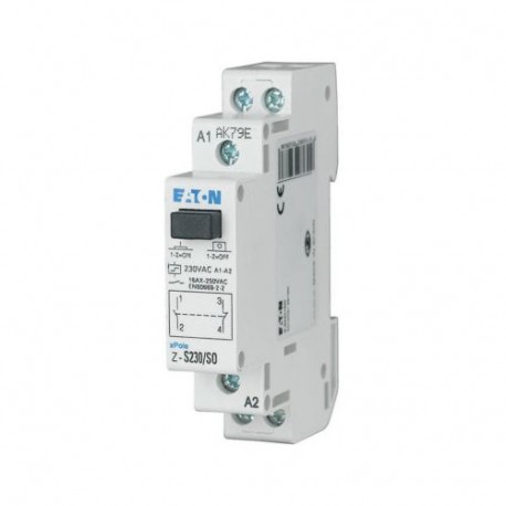 Z-S240/S - Z-S240/S 265261 Y7-265261 EATON ELECTRIC Impulse relay, 240AC, 1 N/O, 16A, 50Hz, 1HP
