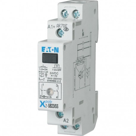 Z-SB23/SS - Z-SB23/SS 265303 Y7-265303 EATON ELECTRIC Impulse relay with LED, 24DC, 2 N/O, 32A, 50Hz, 1HP