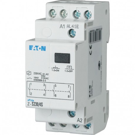 Z-S230/4S - Z-S230/4S 270335 Y7-270335 EATON ELECTRIC Impulse relay, 230AC, 4 N/O, 16A, 50Hz, 2HP