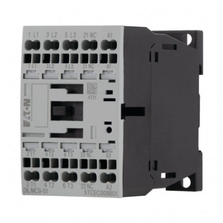 DILMC9-01(24V50HZ) - DILMC9-01(24V50HZ) 277475 XTCEC009B01U EATON ELECTRIC Contactor, 3p+1N/C, 4kW/400V/AC3